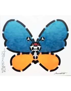 A Butterfly Maltawhite Bluemetal Orange Fluo