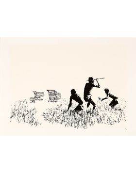 Banksy - Trolleys Black and White - 2006 - Serigrafia su carta